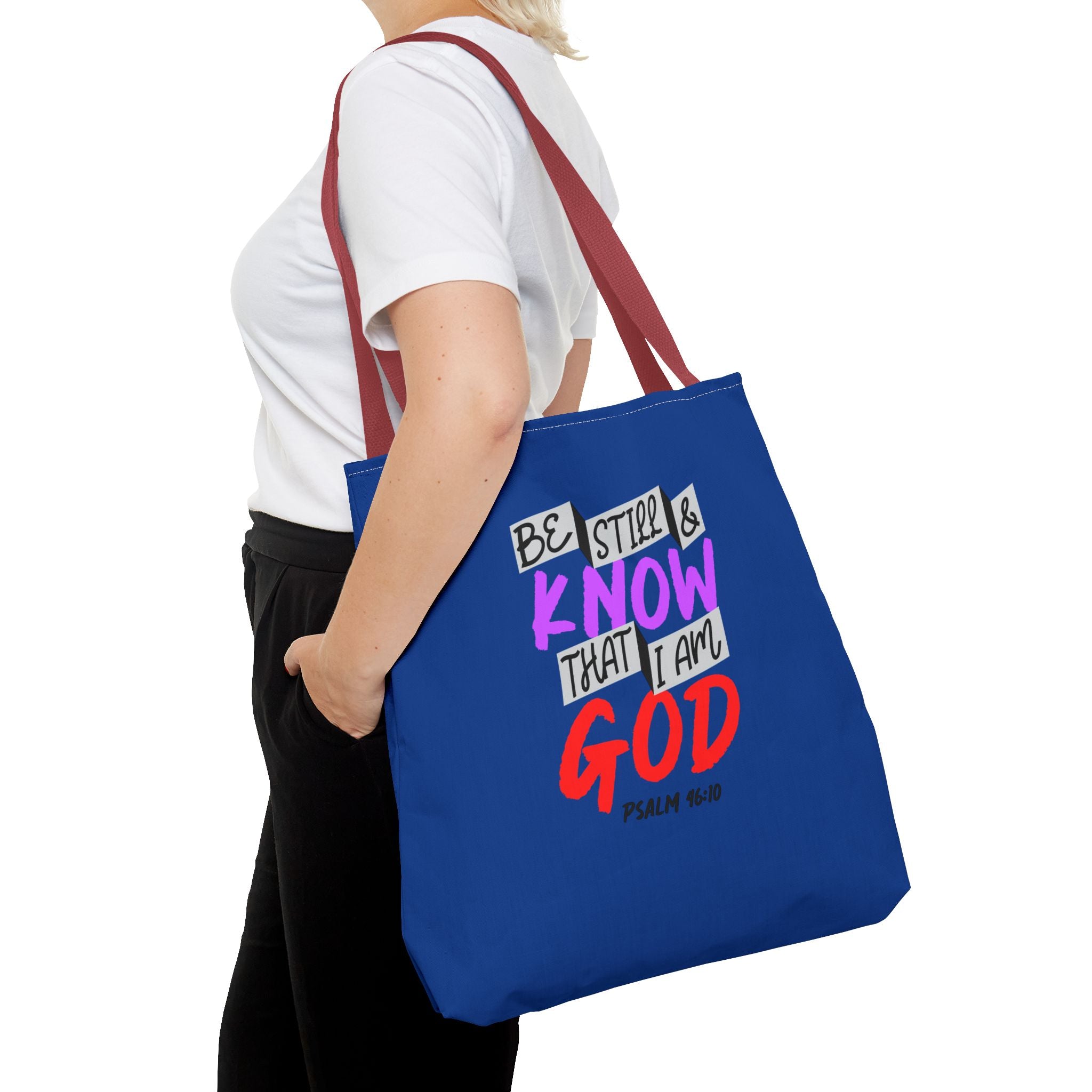 Bible Verse - Be Still -Tote Bag  (AOP)