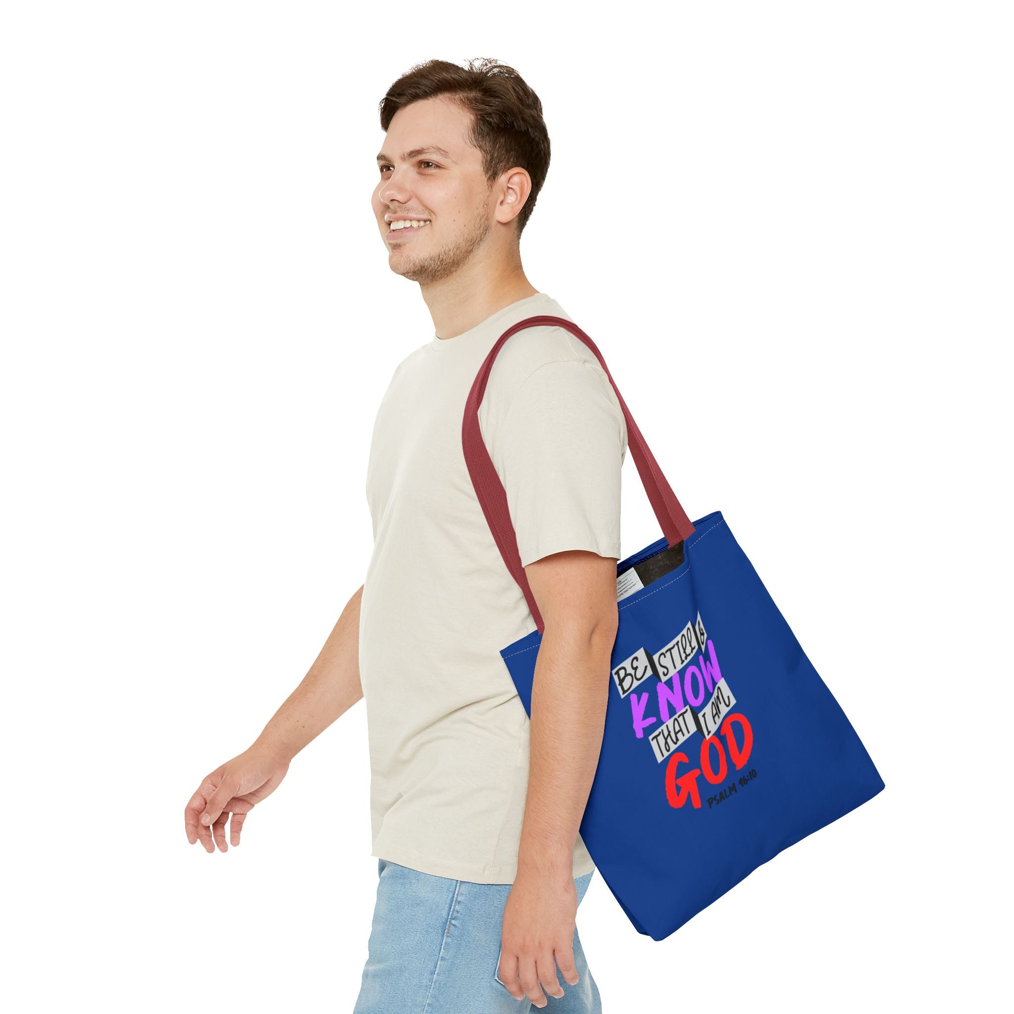 Bible Verse - Be Still -Tote Bag  (AOP)