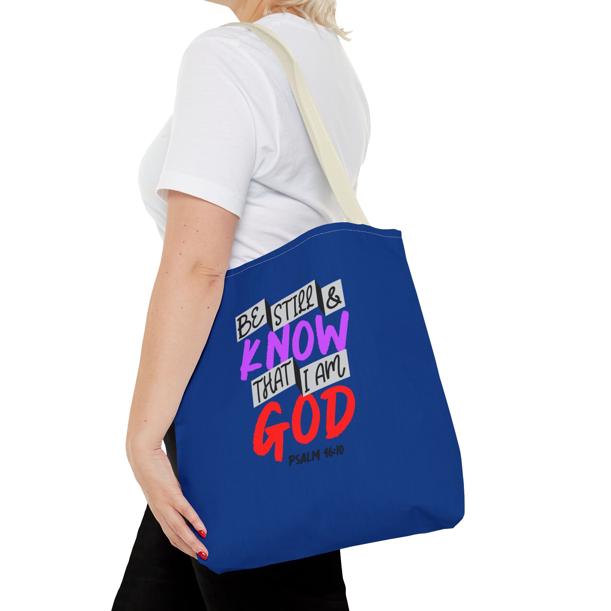 Bible Verse - Be Still -Tote Bag  (AOP)