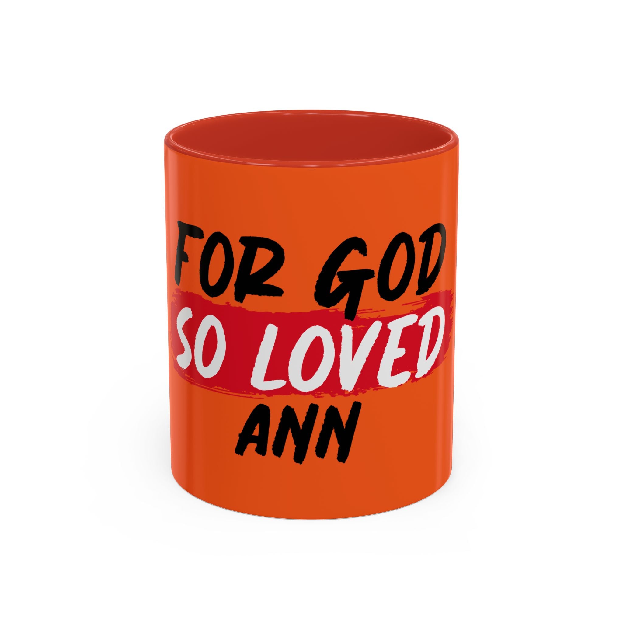 Accent Coffee Mug (11, 15oz) Bible Verse with Custom Name