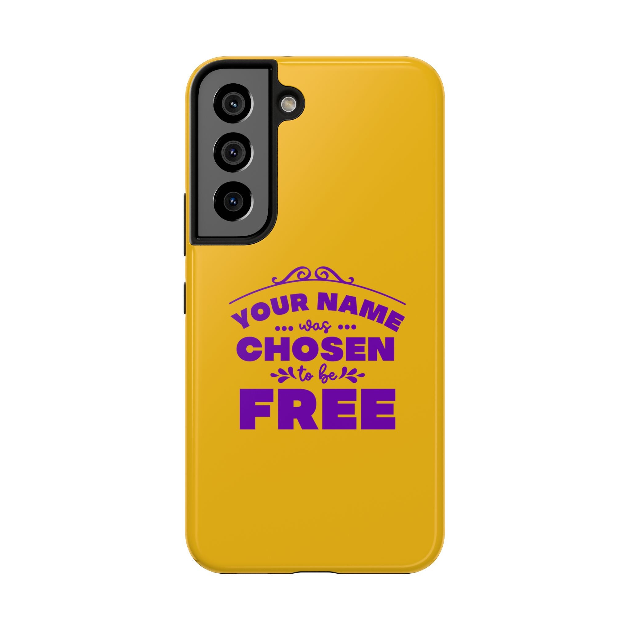 Tough Phone Cases Bible Verse (Chosen but Free) with custom name