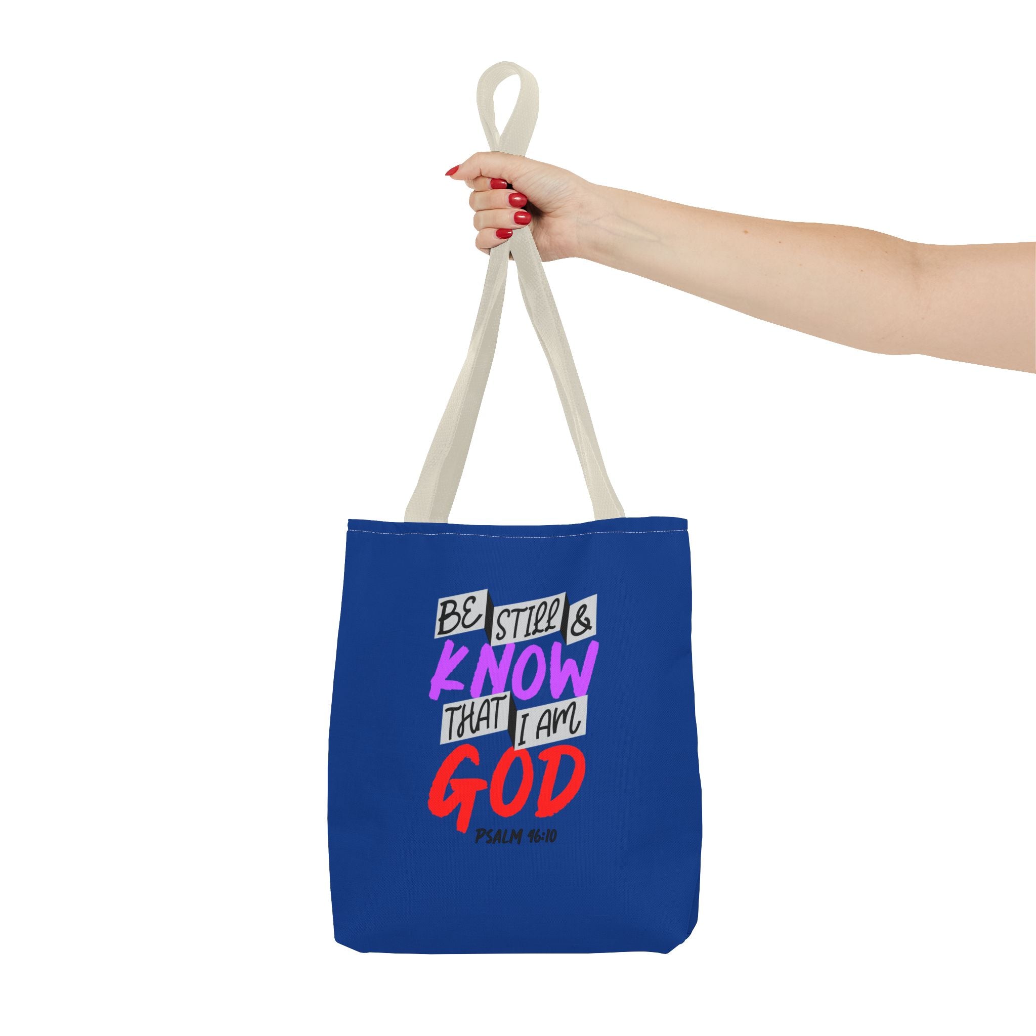 Bible Verse - Be Still -Tote Bag  (AOP)