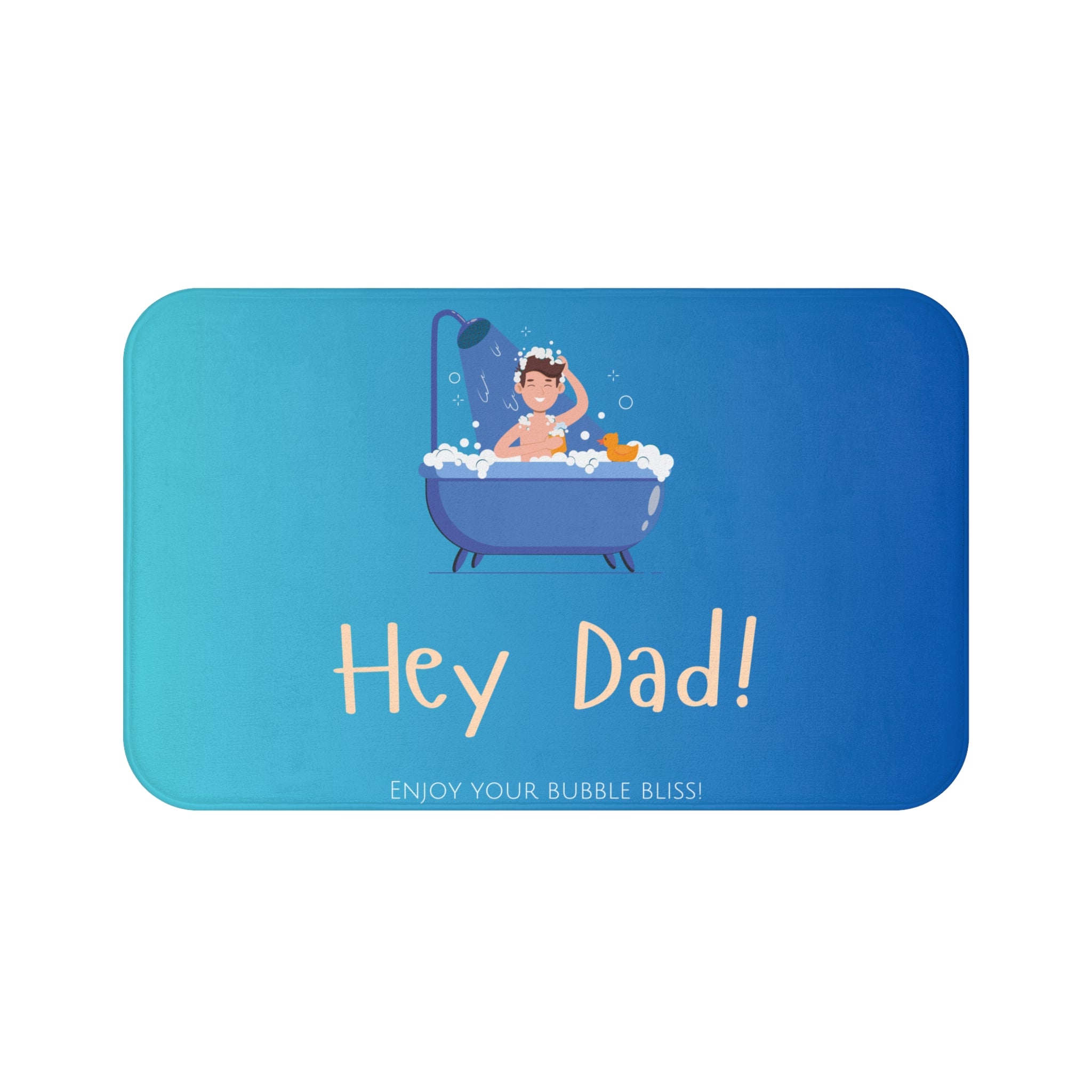 Customize Refresh and Renew Blue Bath Mat by Print4More