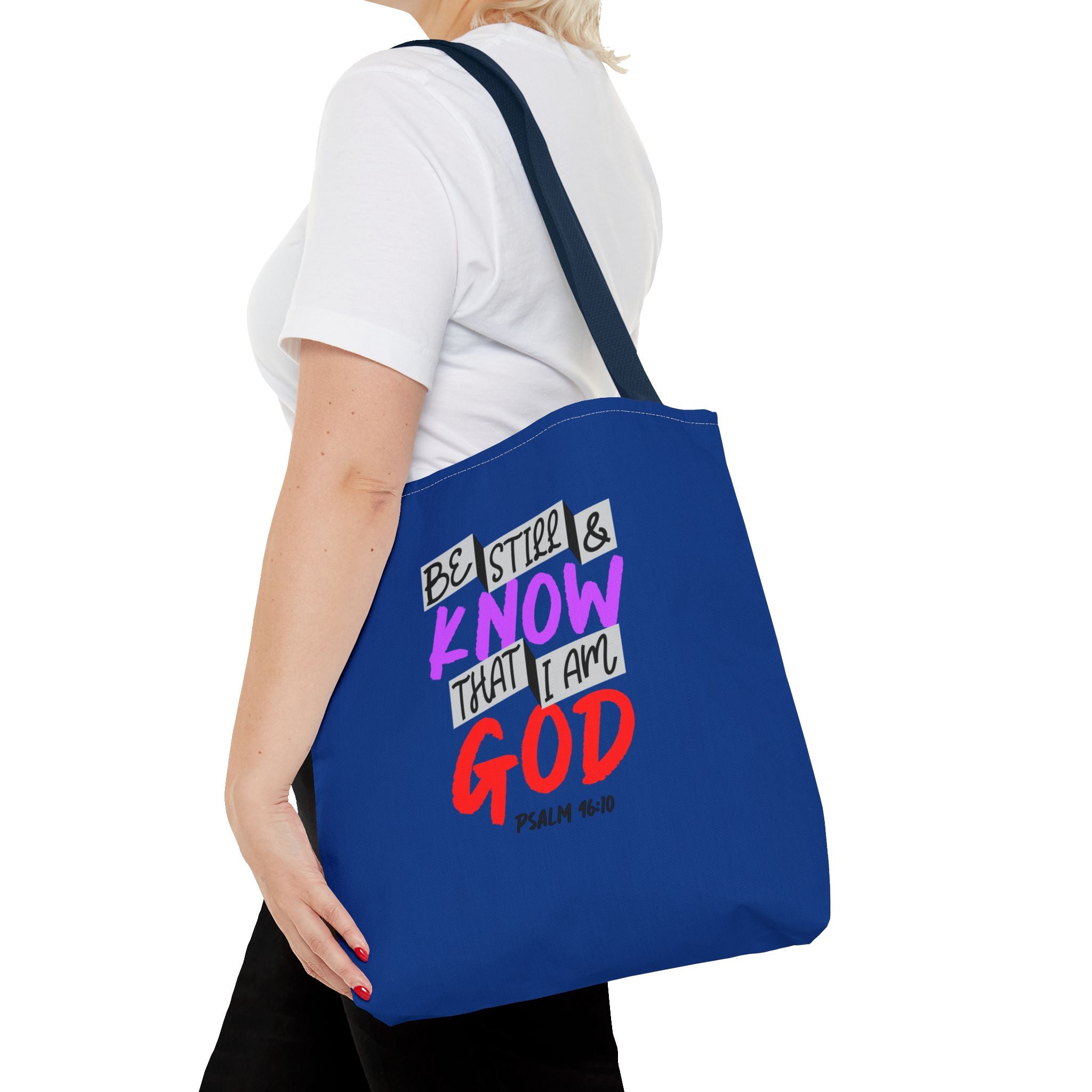 Bible Verse - Be Still -Tote Bag  (AOP)