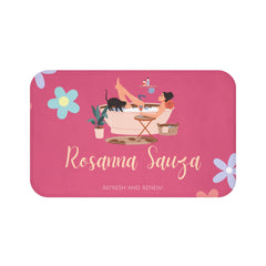 Customize Refresh and Renew Pink Bath Mat