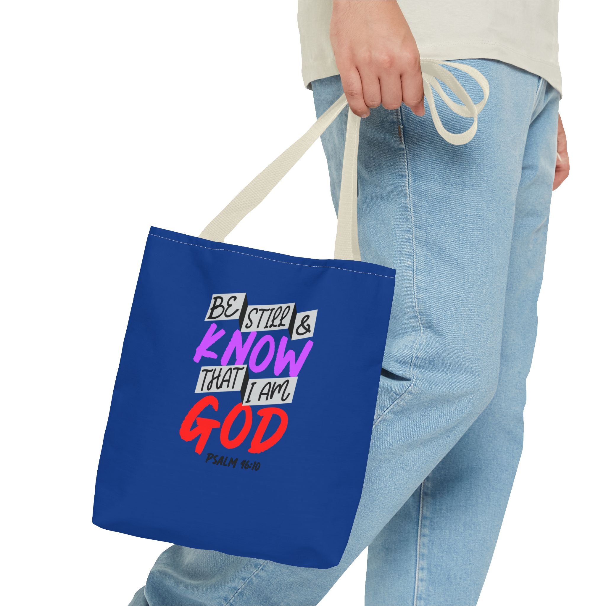 Bible Verse - Be Still -Tote Bag  (AOP)