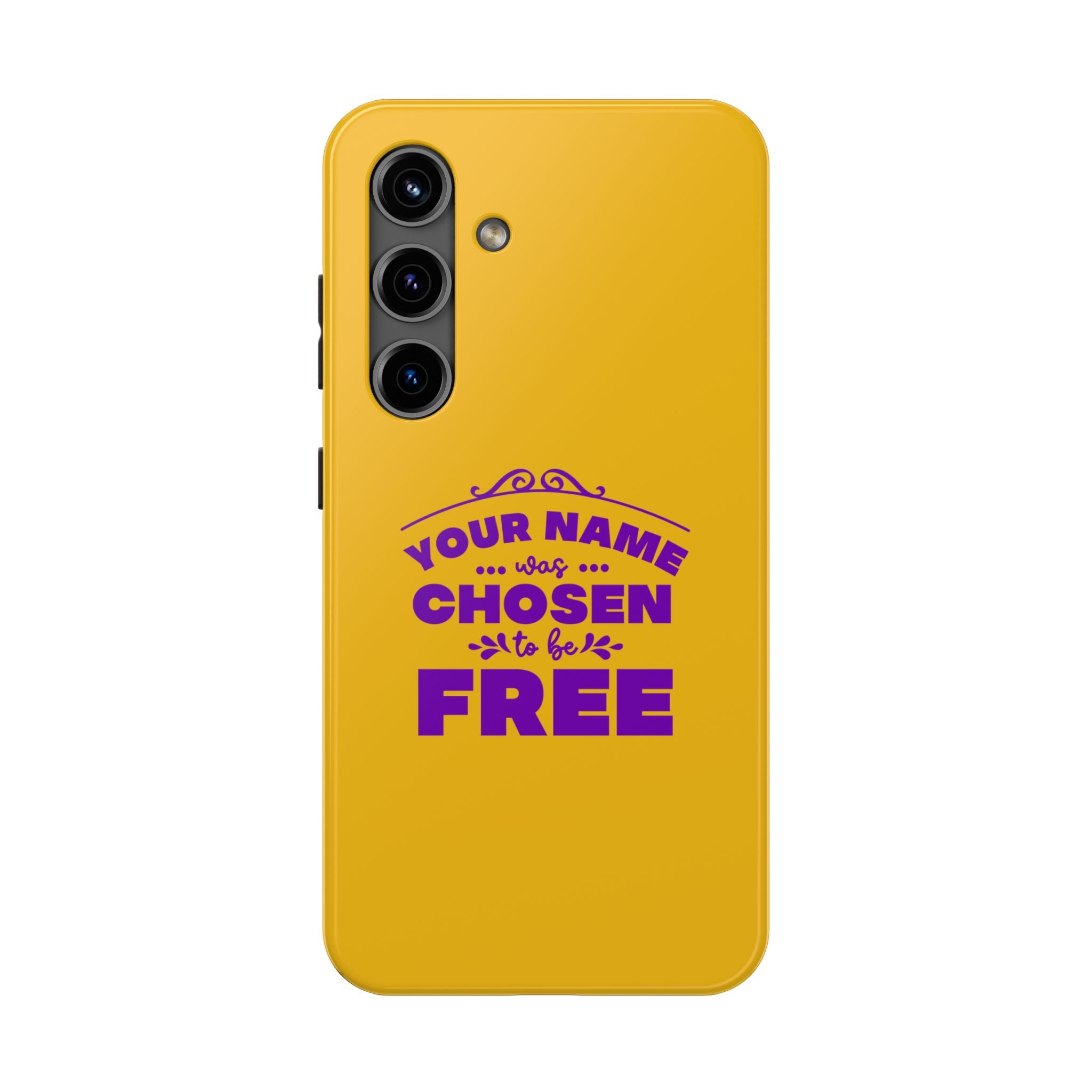 Tough Phone Cases Bible Verse (Chosen but Free) with custom name