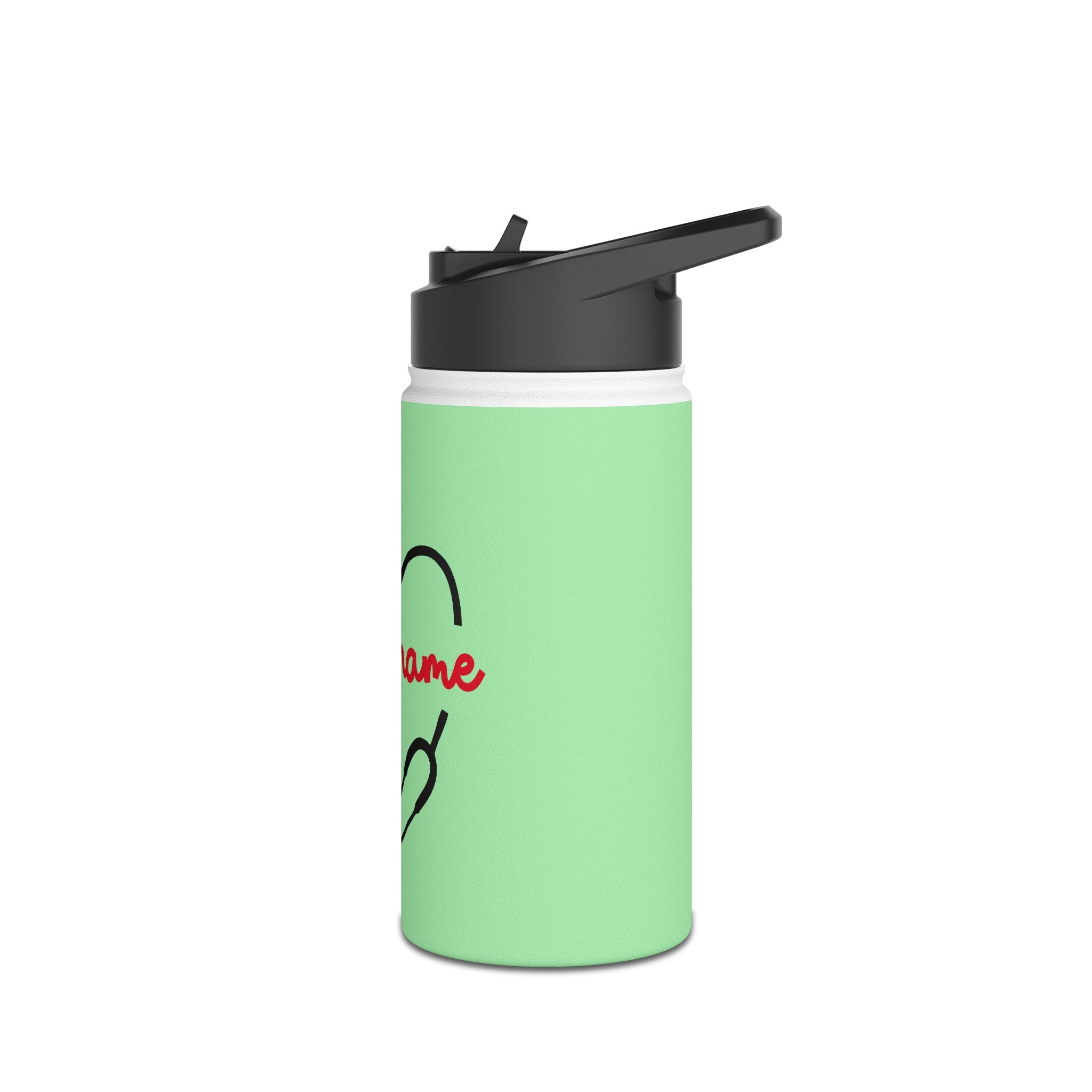 Stainless Steel Water Bottle, Standard Lid about Nurse with Custom Name