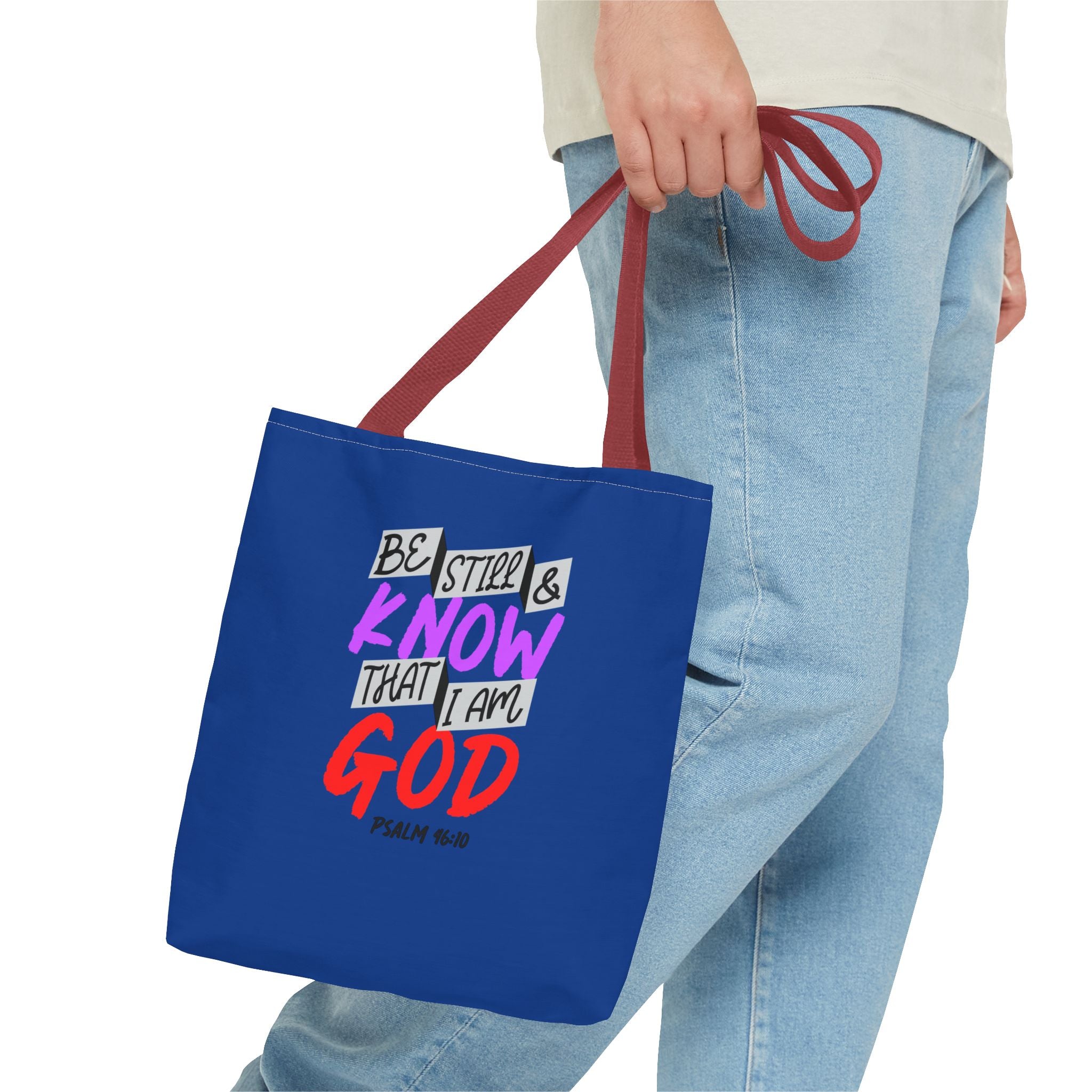 Bible Verse - Be Still -Tote Bag  (AOP)