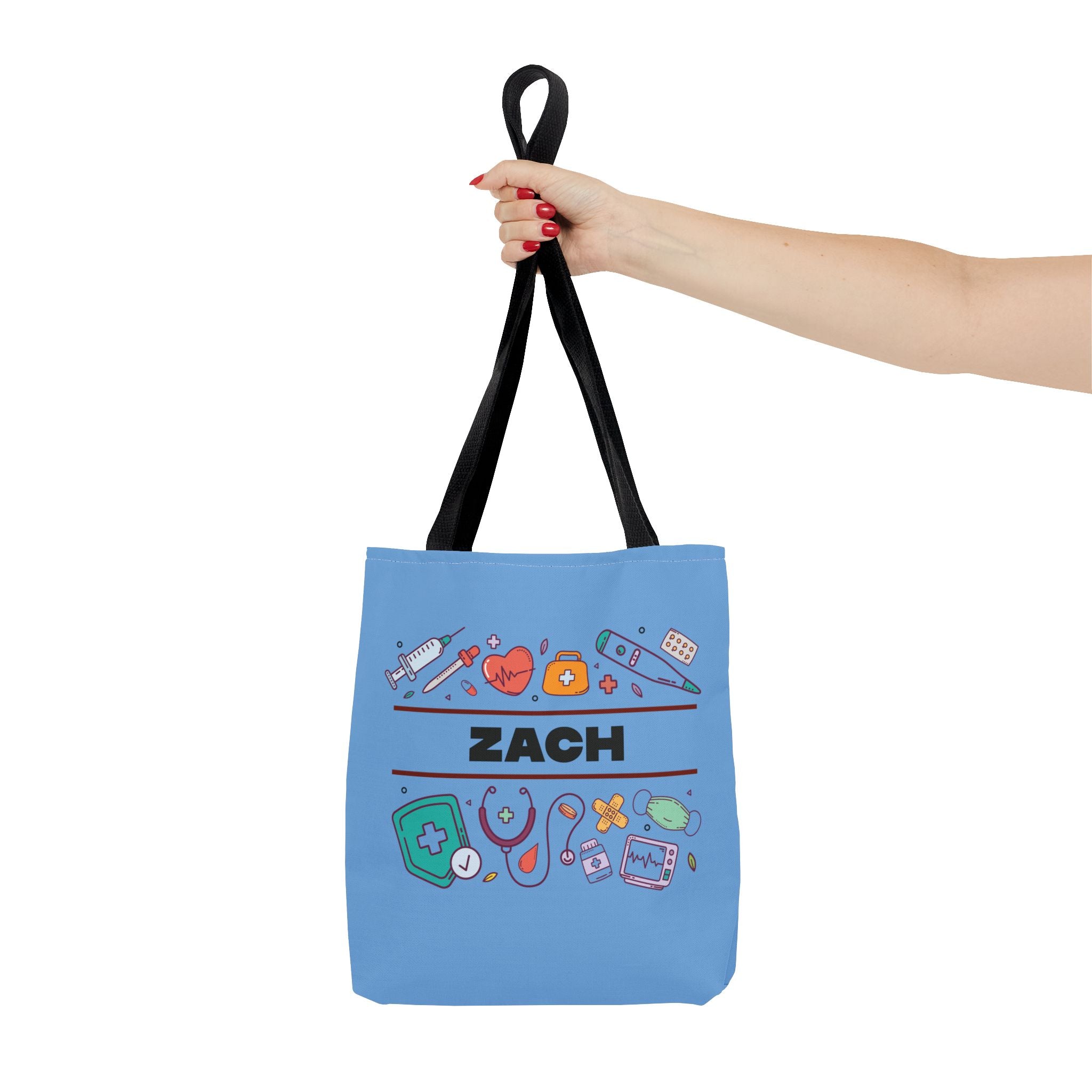 Tote Bag (AOP) about Nurse with Custom Name