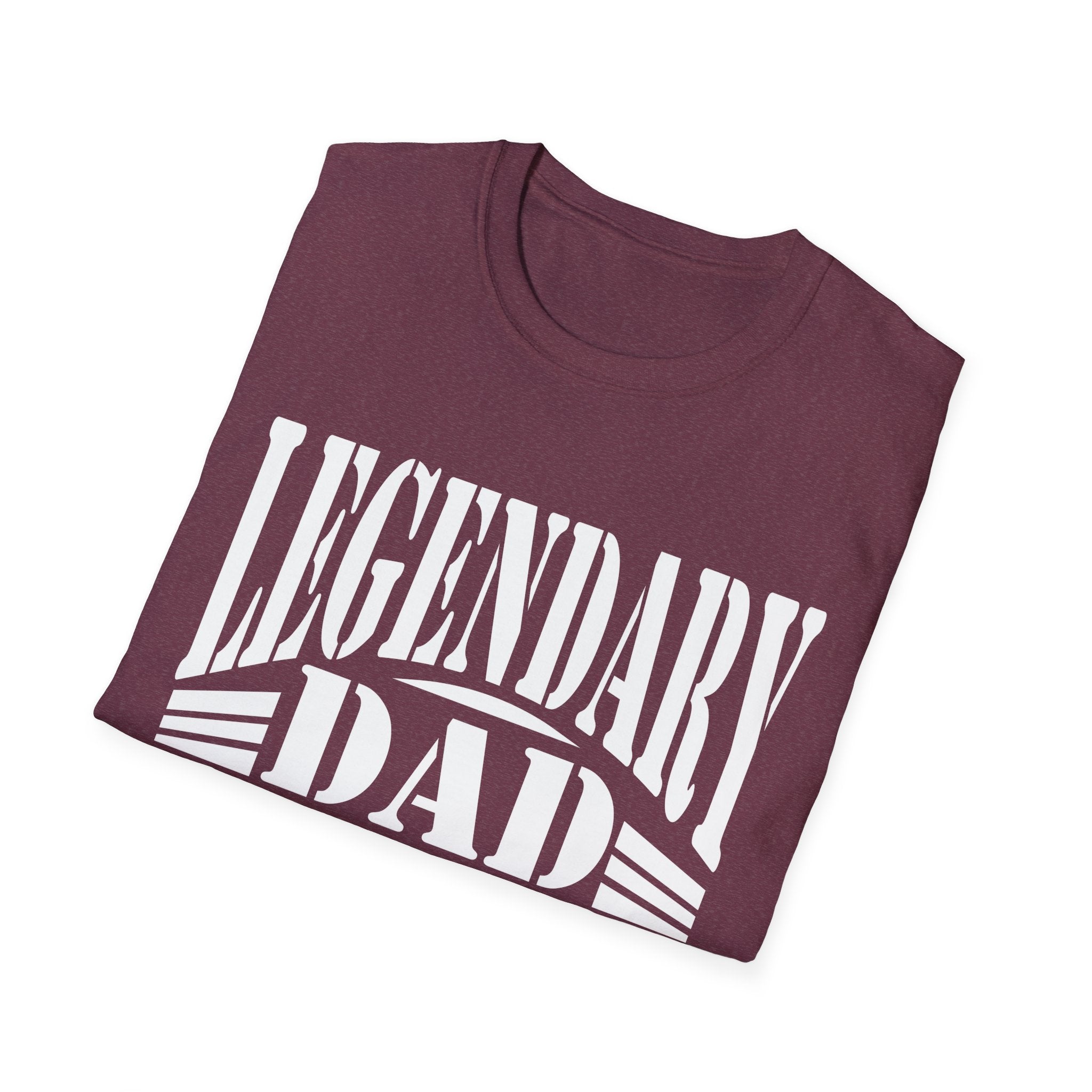 Unisex Softstyle T-Shirt  - Legendary Dad (Dark Colors) with  Custom Names