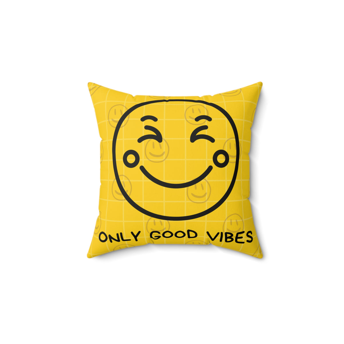 Good Vibes Spun Polyester Square Pillow