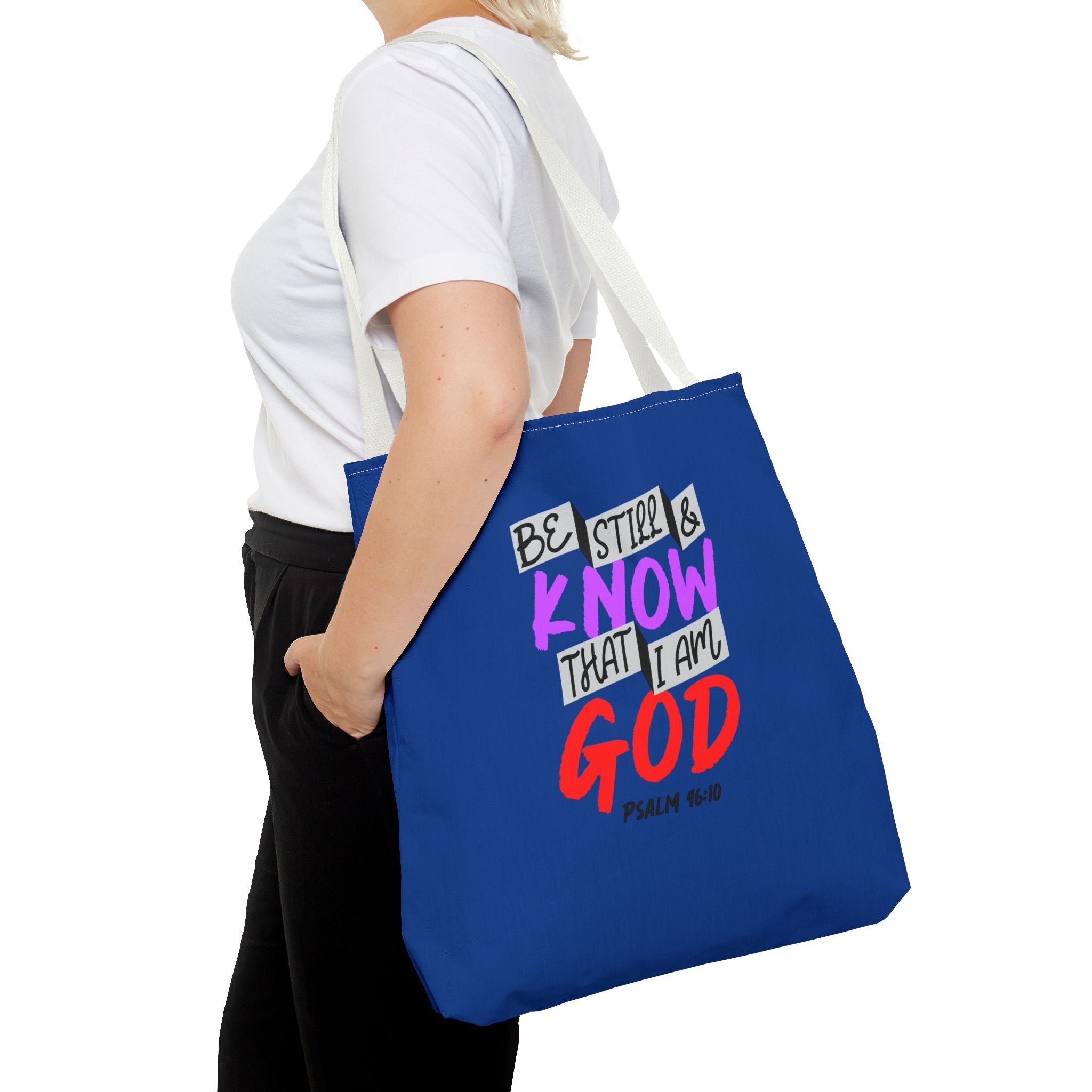 Bible Verse - Be Still -Tote Bag  (AOP)