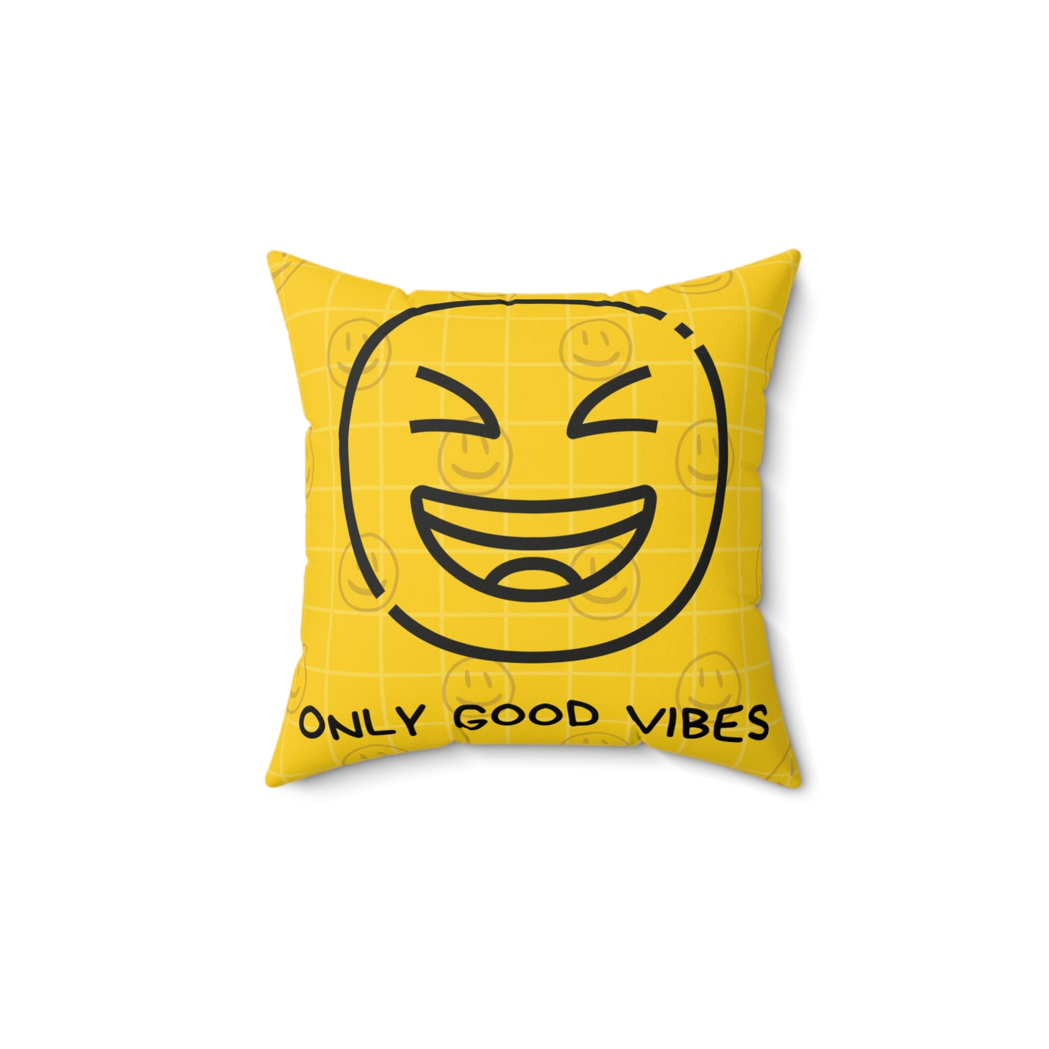 Good Vibes Spun Polyester Square Pillow