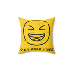 Good Vibes Spun Polyester Square Pillow