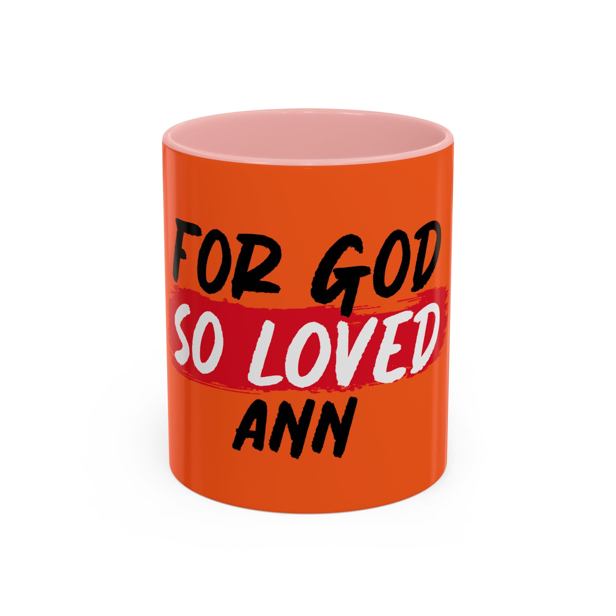 Accent Coffee Mug (11, 15oz) Bible Verse with Custom Name