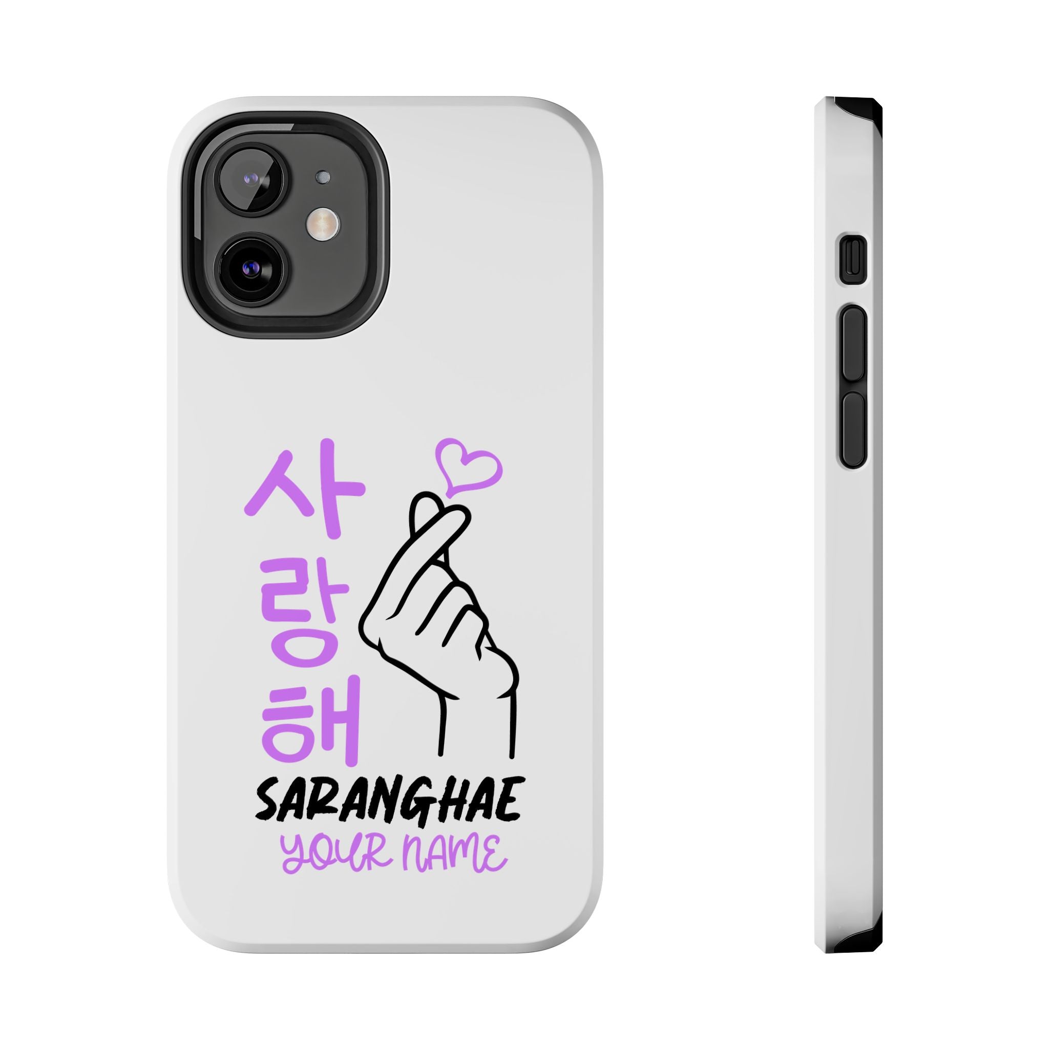 Tough Phone Cases  - Korean Hangul (Saranghae) with Custom Name