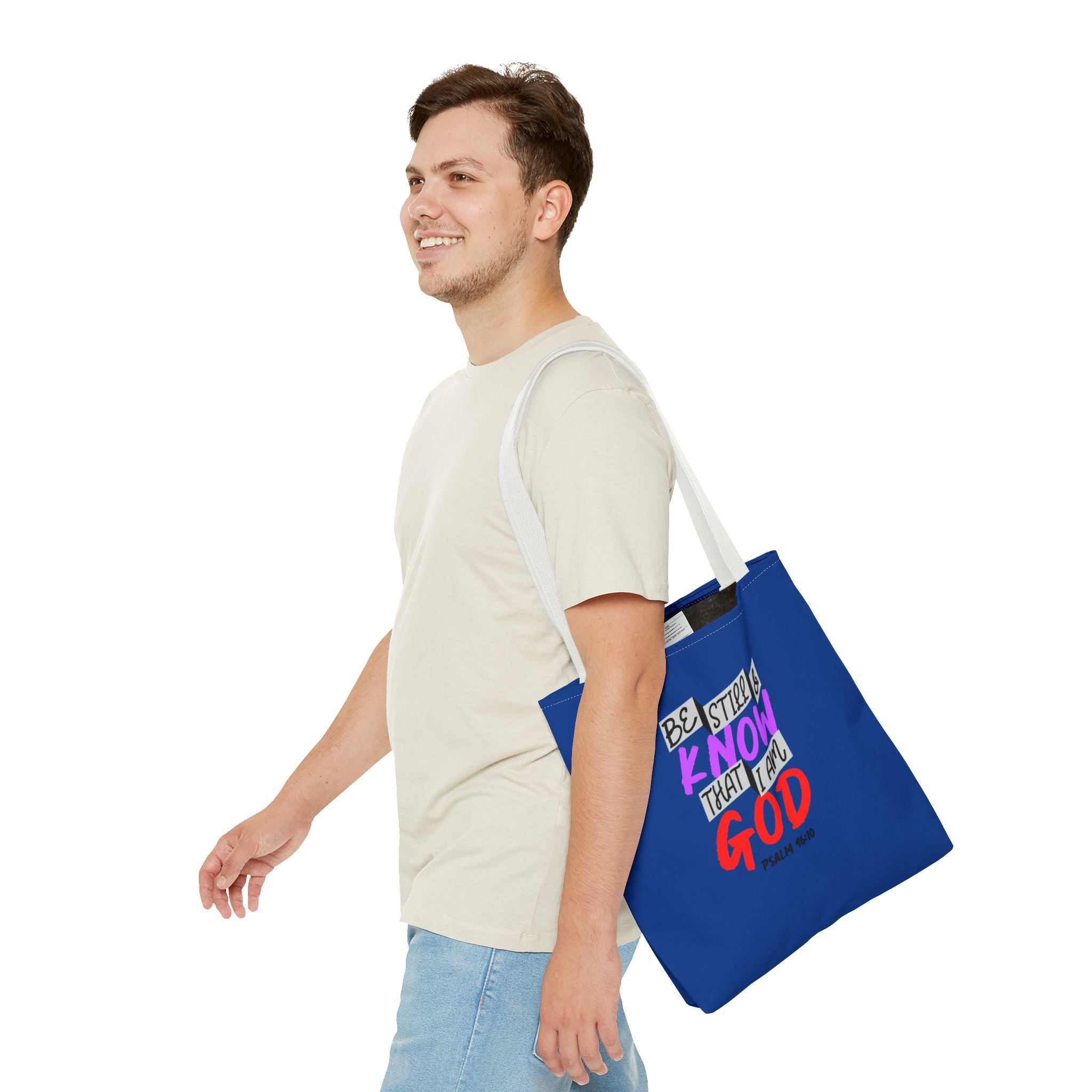 Bible Verse - Be Still -Tote Bag  (AOP)