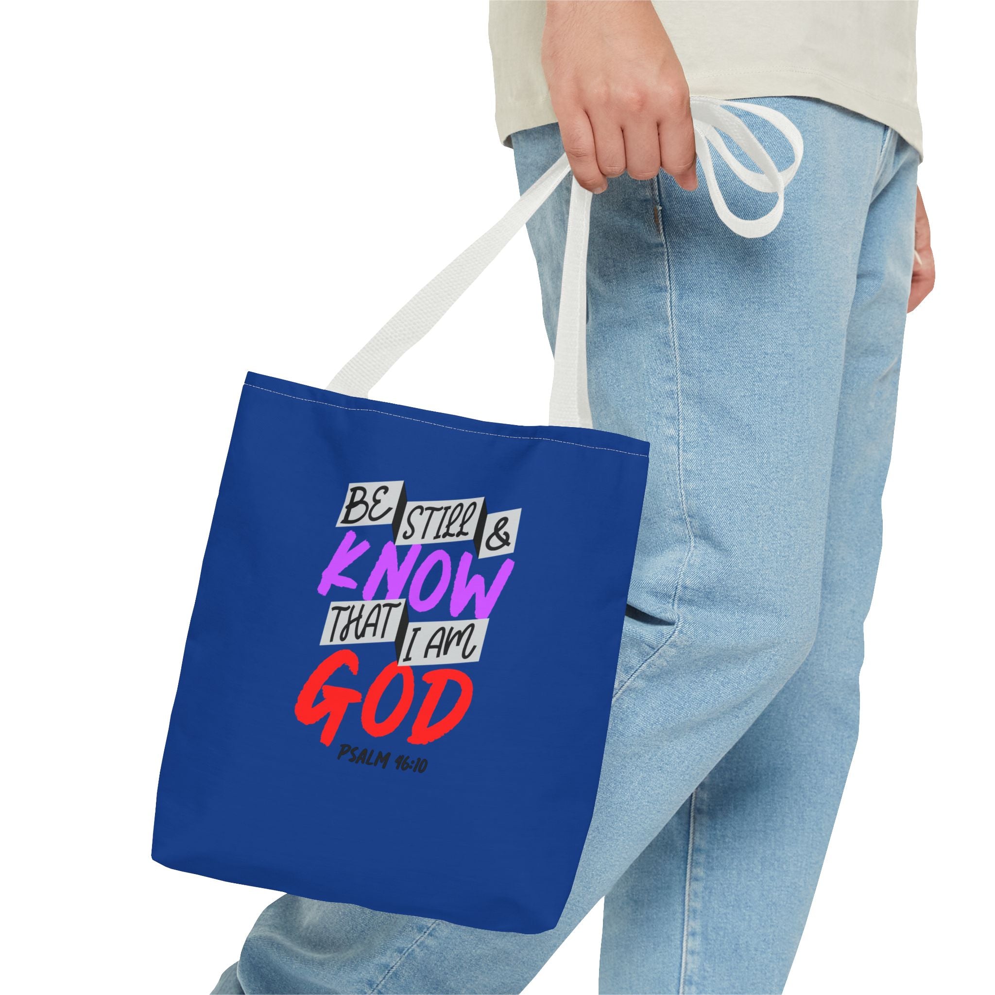 Bible Verse - Be Still -Tote Bag  (AOP)