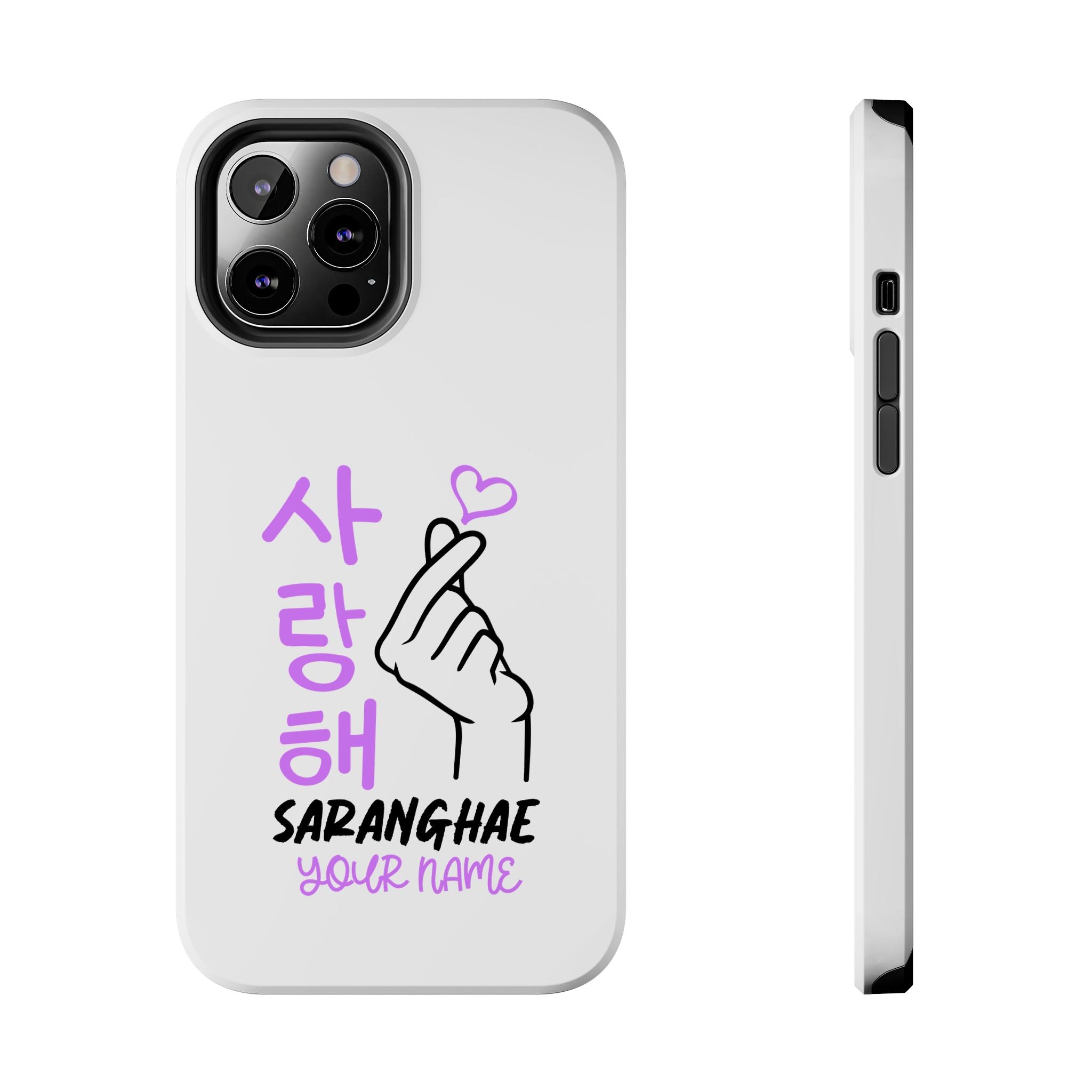 Tough Phone Cases  - Korean Hangul (Saranghae) with Custom Name