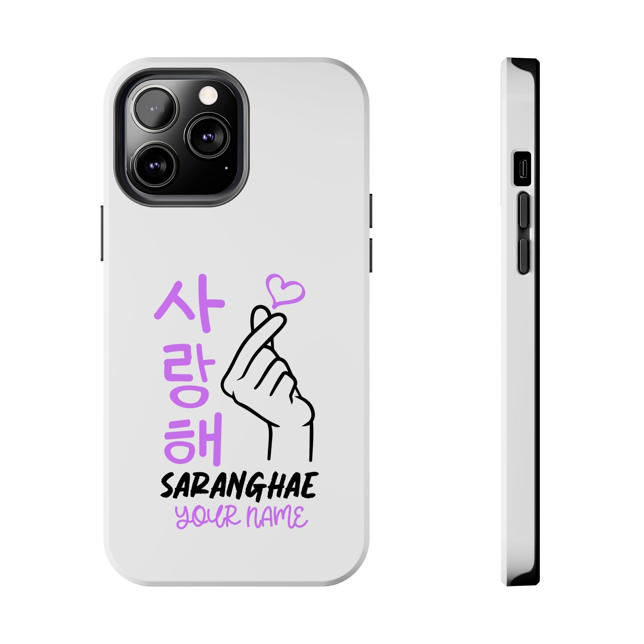 Tough Phone Cases  - Korean Hangul (Saranghae) with Custom Name