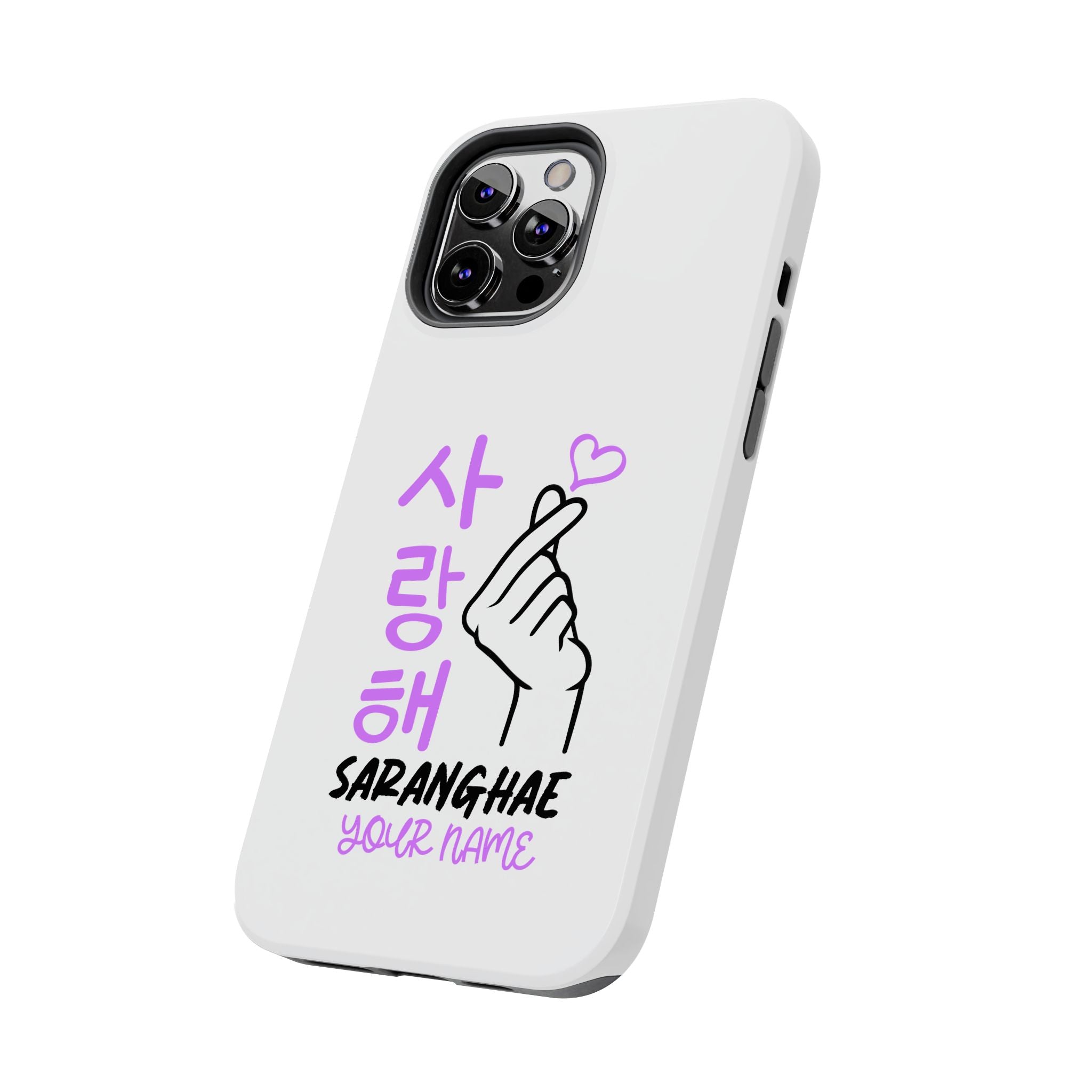 Tough Phone Cases  - Korean Hangul (Saranghae) with Custom Name