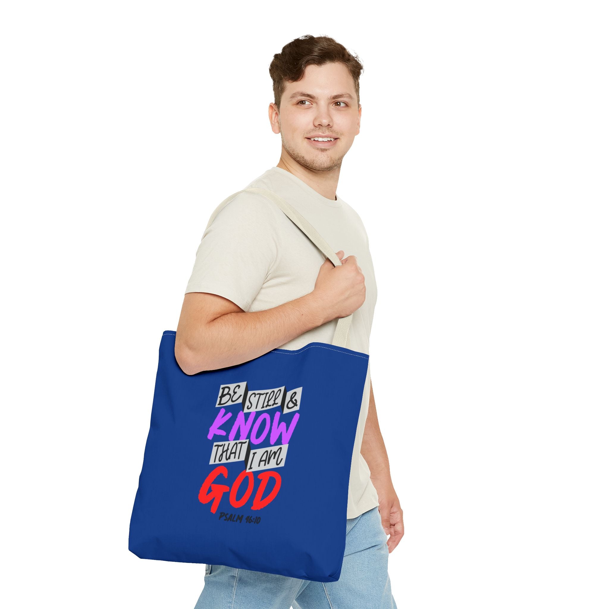 Bible Verse - Be Still -Tote Bag  (AOP)