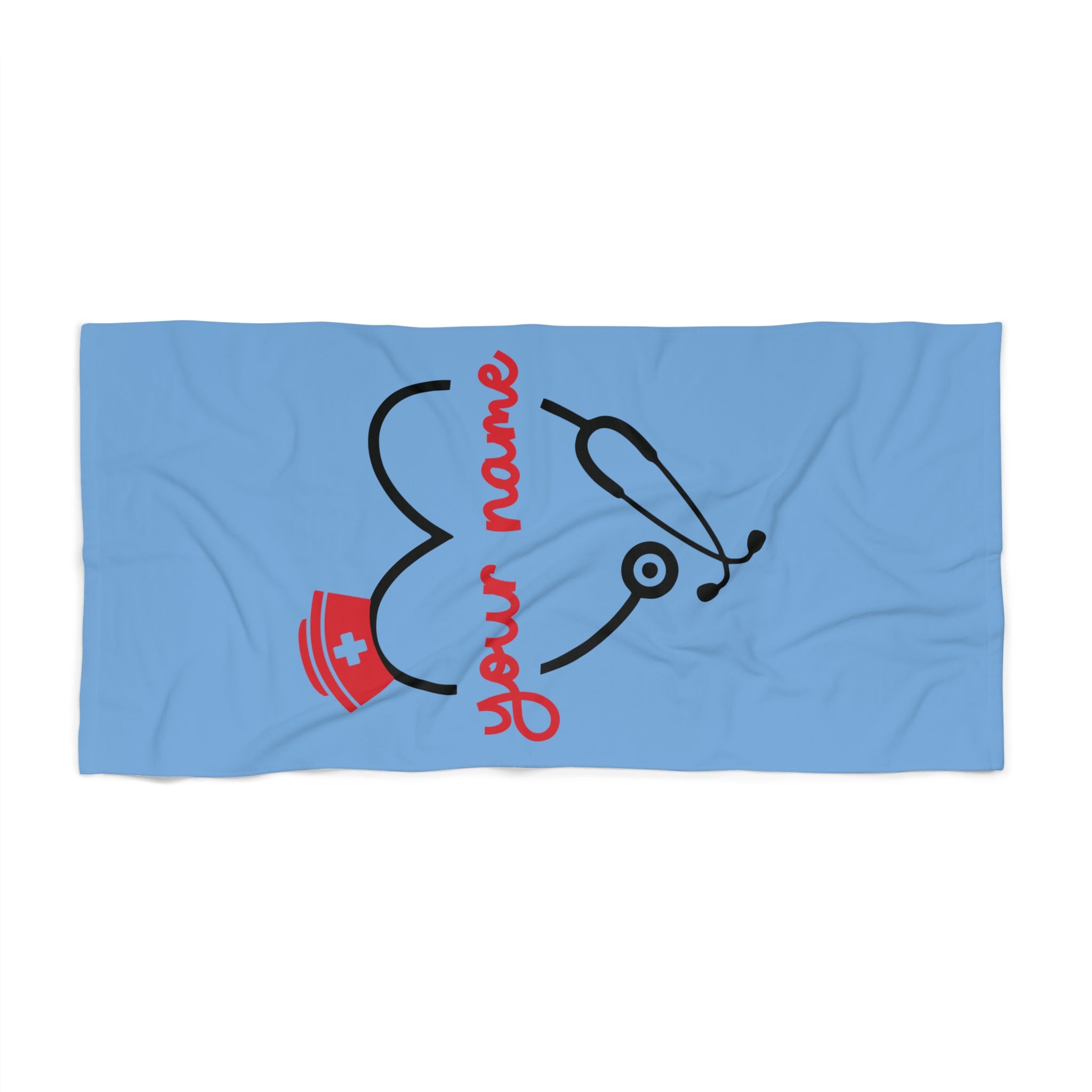 Beach Towel about Nurse with Custom Name