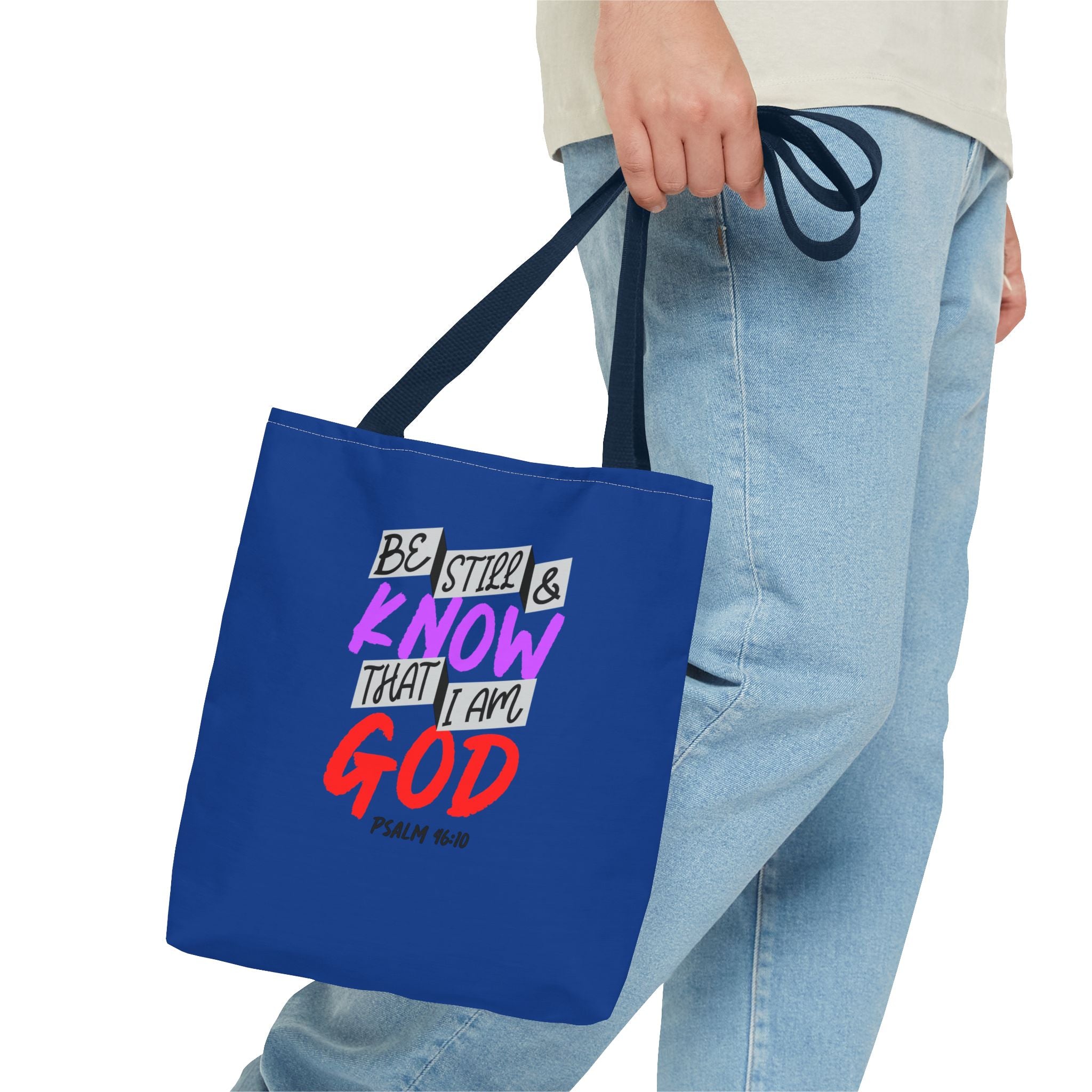 Bible Verse - Be Still -Tote Bag  (AOP)