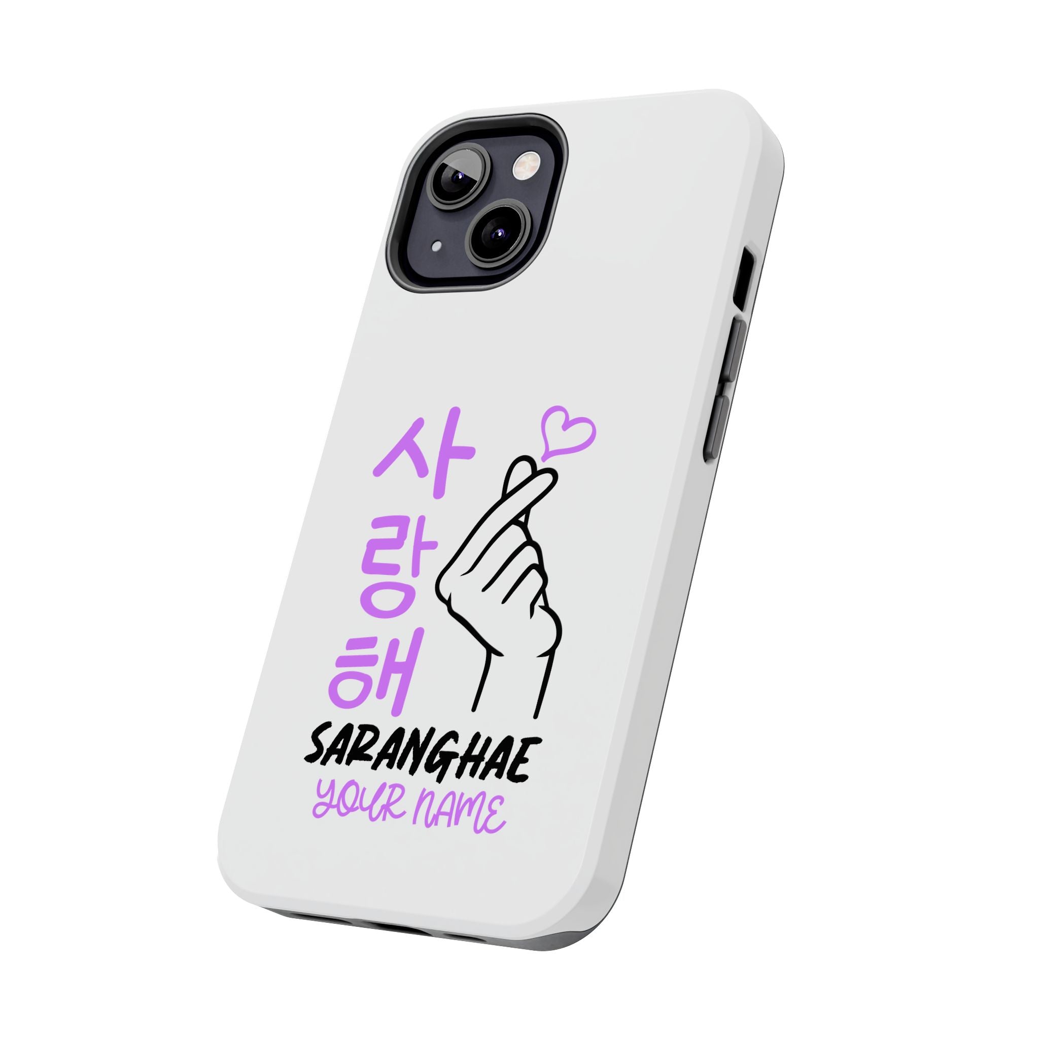 Tough Phone Cases  - Korean Hangul (Saranghae) with Custom Name