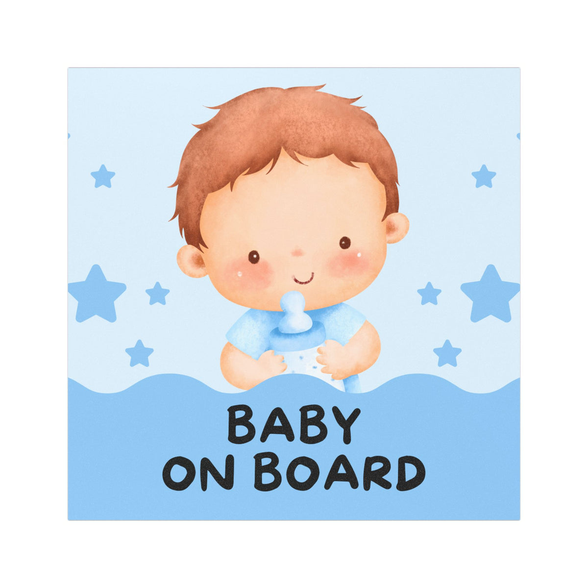 Blue Baby On Board Car Magnets