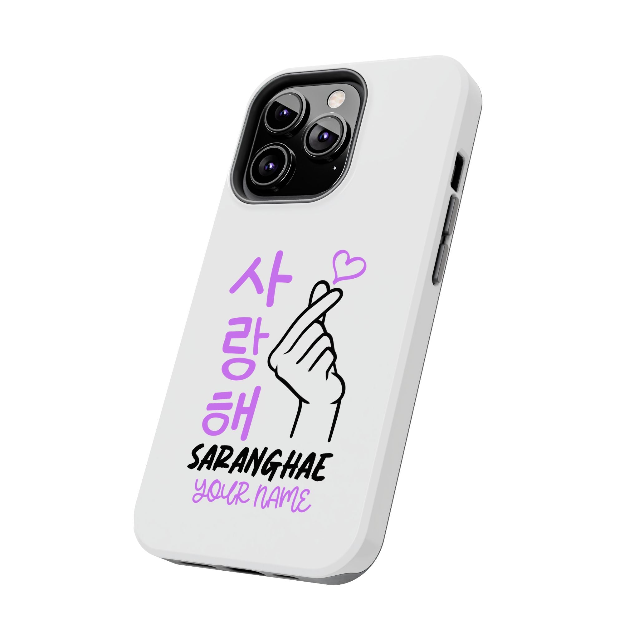 Tough Phone Cases  - Korean Hangul (Saranghae) with Custom Name