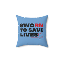 Spun Polyester Square Pillow about Nurse