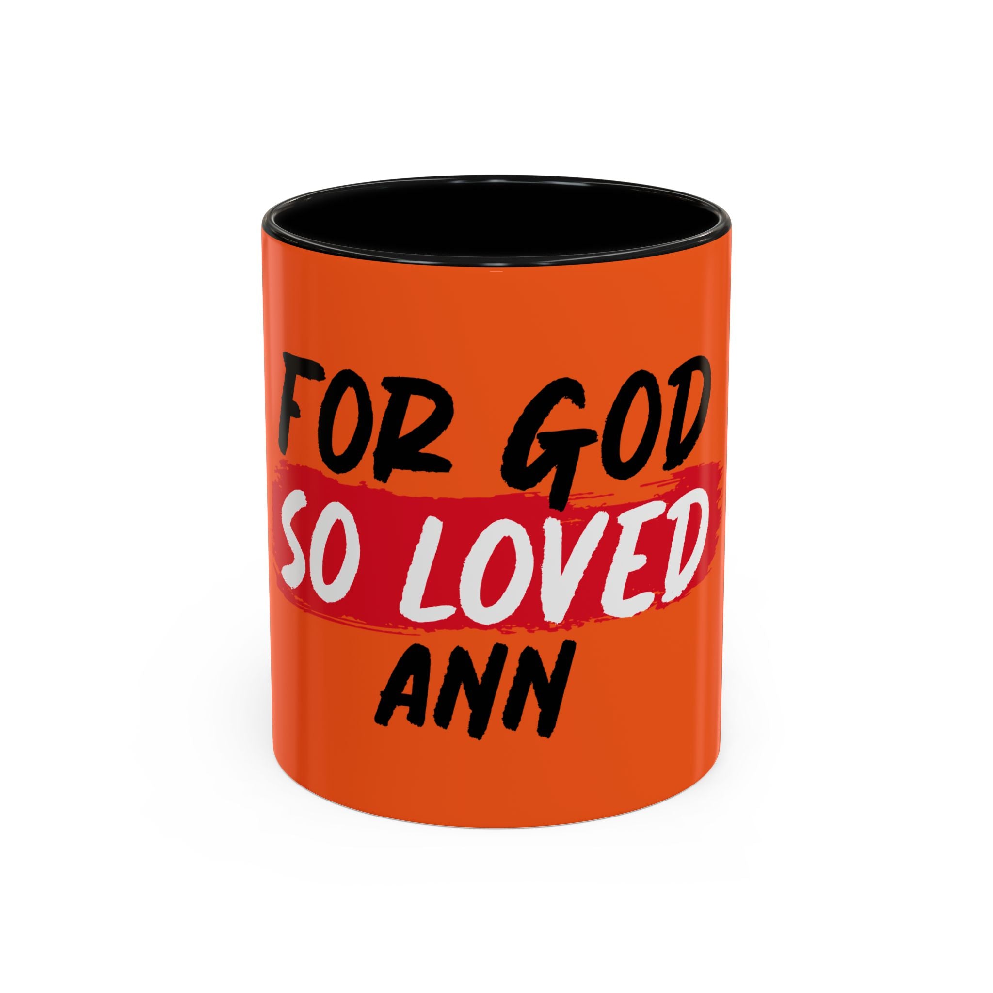 Accent Coffee Mug (11, 15oz) Bible Verse with Custom Name