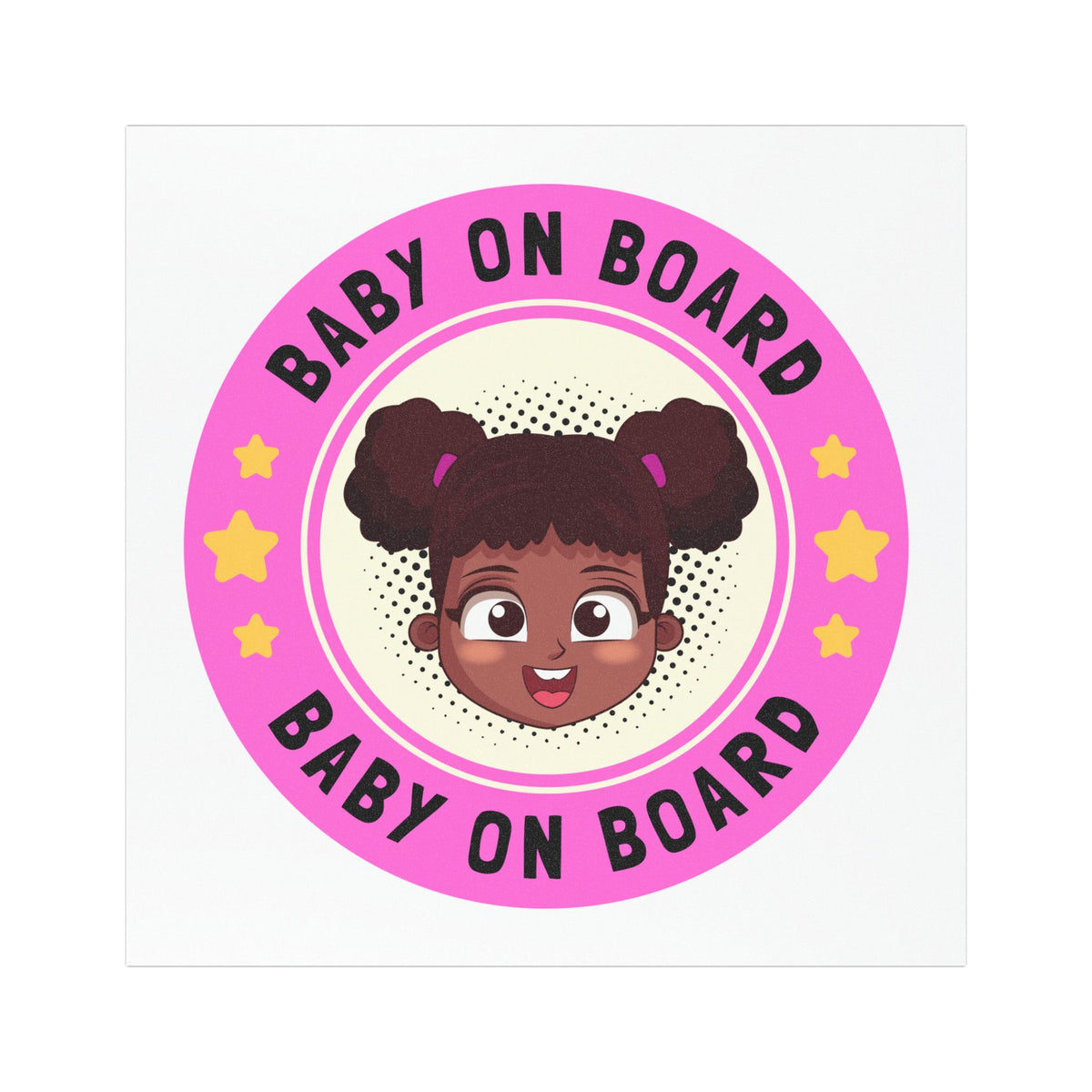 Pink Baby On Board Car Magnets