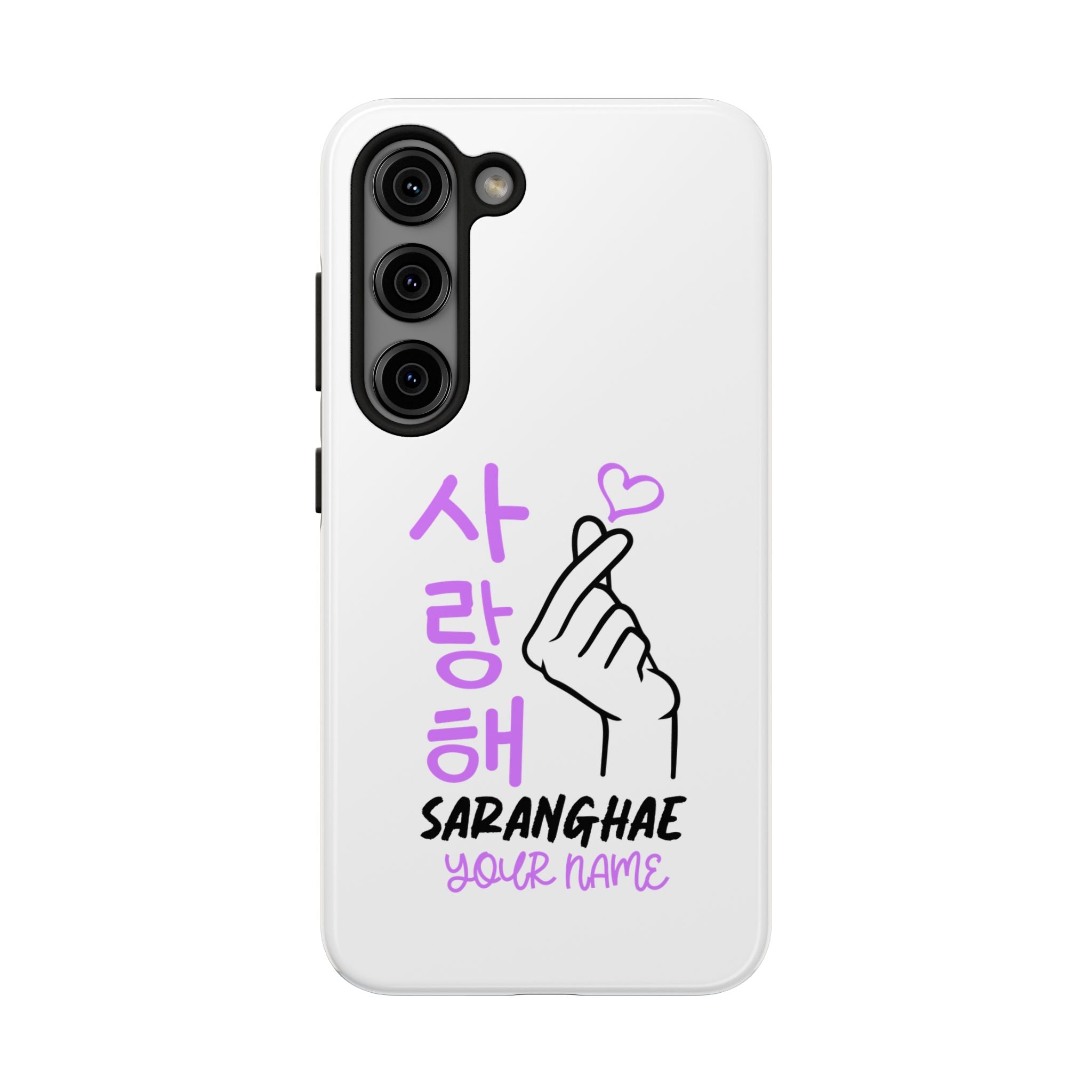 Tough Phone Cases  - Korean Hangul (Saranghae) with Custom Name