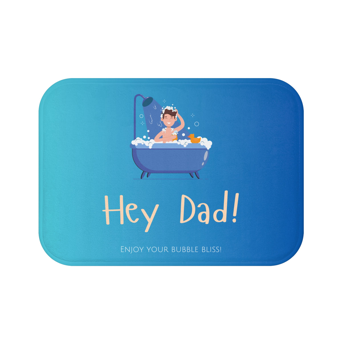 Customize Refresh and Renew Blue Bath Mat by Print4More