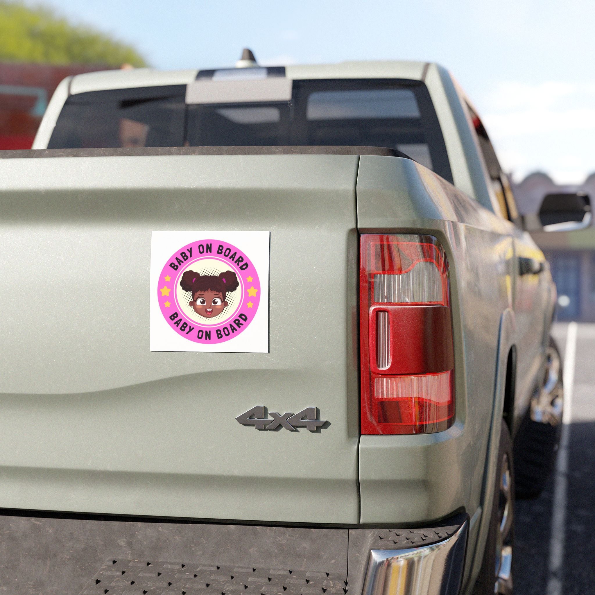 Pink Baby On Board Car Magnets