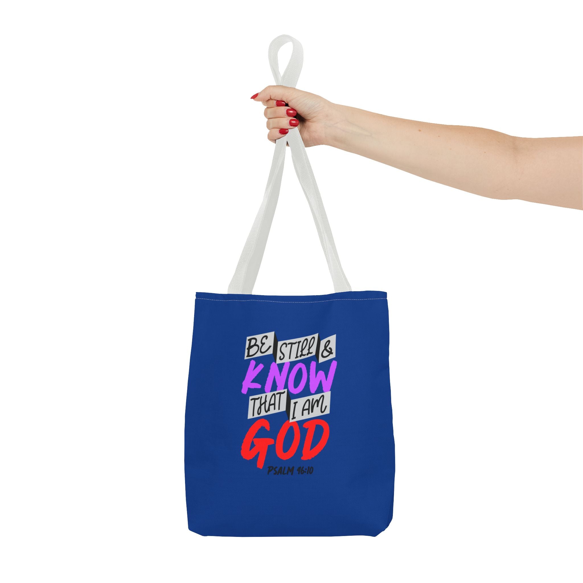 Bible Verse - Be Still -Tote Bag  (AOP)