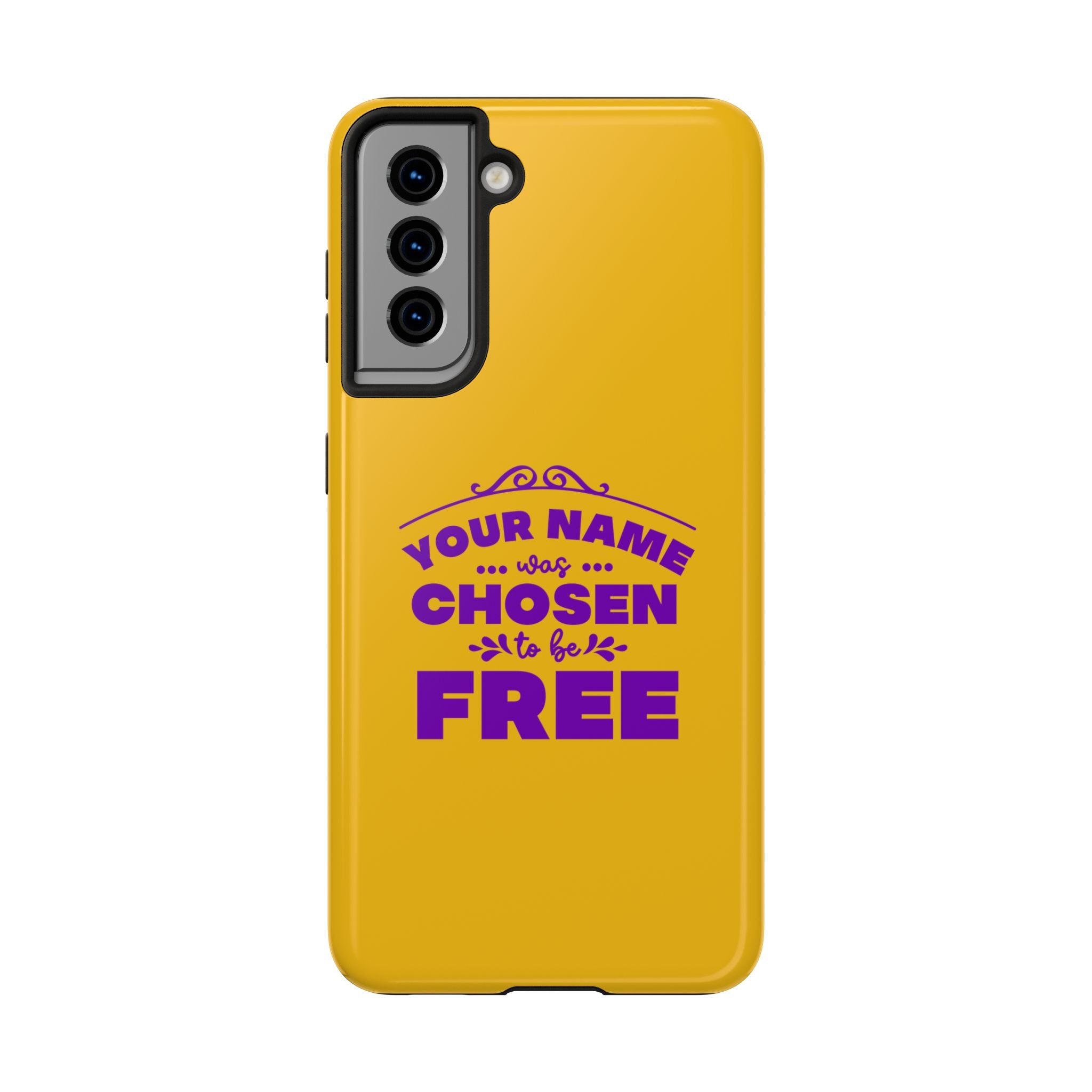 Tough Phone Cases Bible Verse (Chosen but Free) with custom name