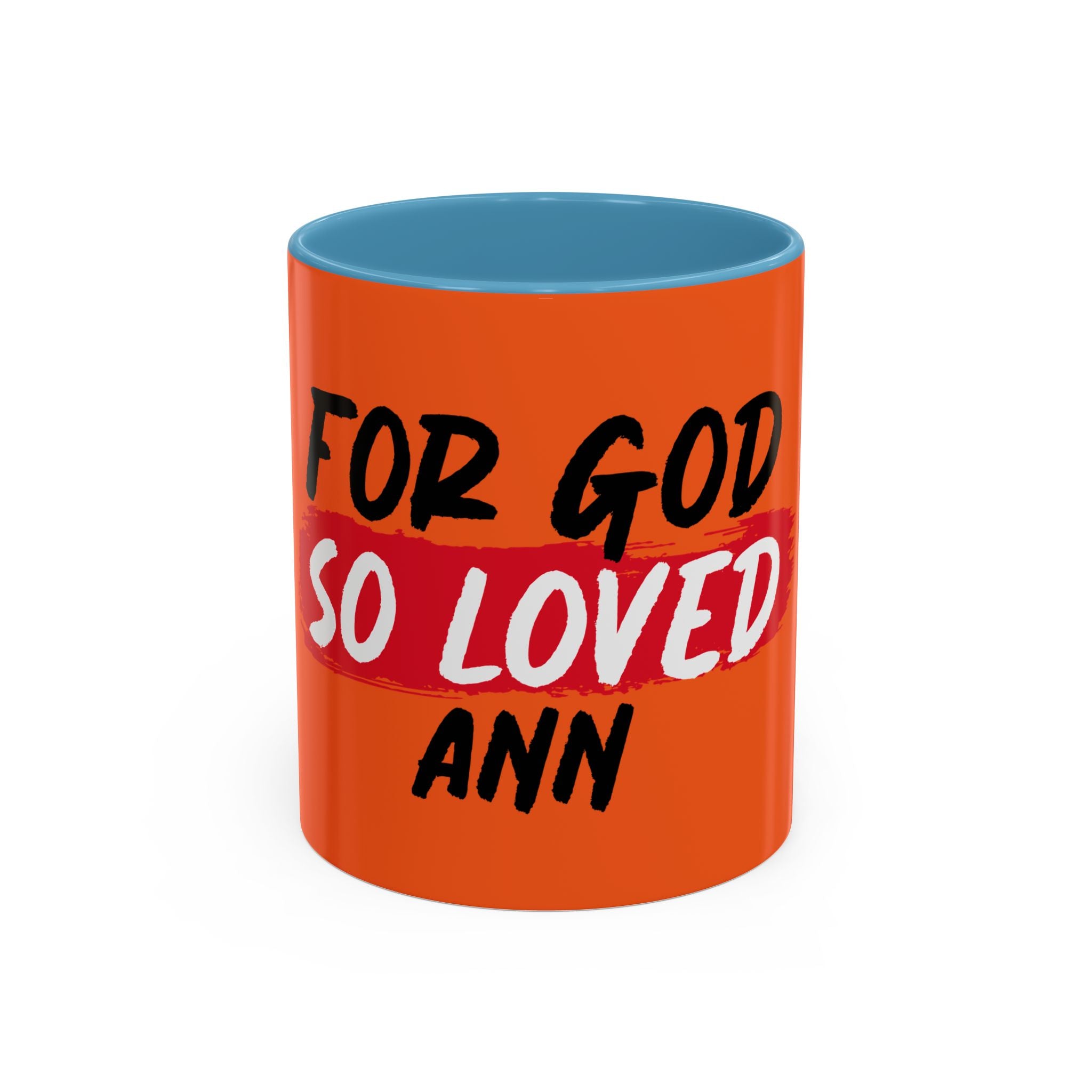 Accent Coffee Mug (11, 15oz) Bible Verse with Custom Name