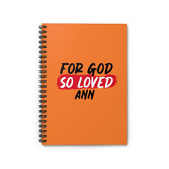 Spiral Notebook - Ruled Line Bible Verse with Custom Name